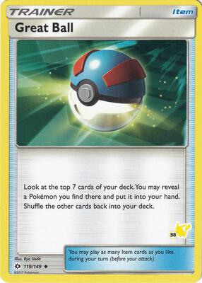Preview image for the Great Ball - 119/149 (#38 Pikachu Stamped) single card  for the collectable card game Pokemon.