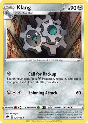 Preview image for the Klang single card  for the collectable card game Pokemon.