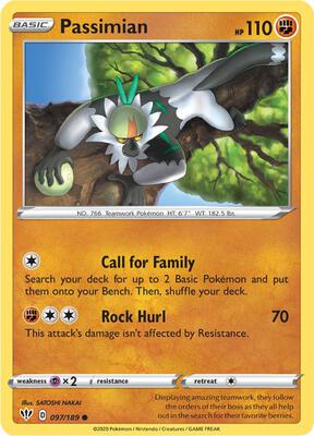 Preview image for the Passimian single card  for the collectable card game Pokemon.