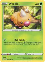 Preview image for the Weedle single card  for the collectable card game Pokemon.