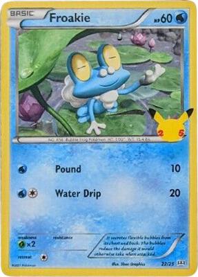 Preview image for the Froakie - 22/25 single card  for the collectable card game Pokemon.