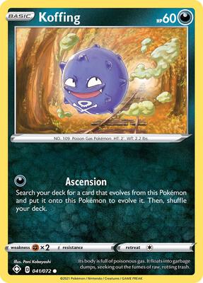 Preview image for the Koffing single card  for the collectable card game Pokemon.