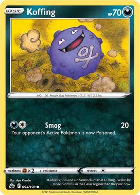 Preview image for the Koffing single card  for the collectable card game Pokemon.