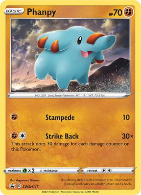 Preview image for the Phanpy - SWSH117 single card  for the collectable card game Pokemon.