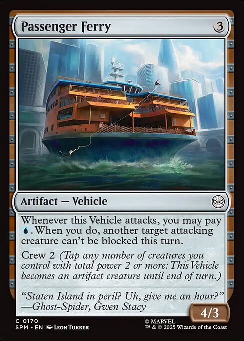 Preview image for the Passenger Ferry single card for the collectable card game Magic: The Gathering.
