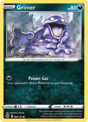 Preview image for the Grimer single card  for the collectable card game Pokemon.