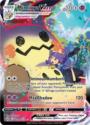 Preview image for the Mimikyu VMAX single card  for the collectable card game Pokemon.