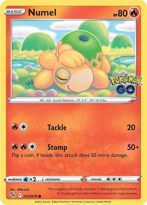 Preview image for the Numel single card  for the collectable card game Pokemon.
