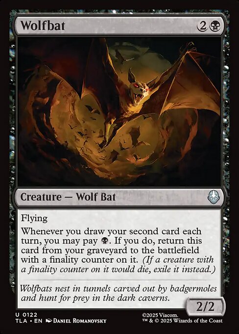 Preview image for the Wolfbat single card for the collectable card game Magic: The Gathering.