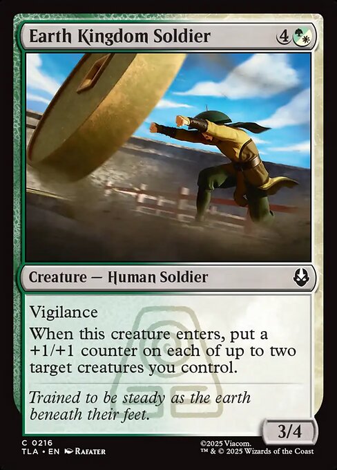 Preview image for the Earth Kingdom Soldier single card for the collectable card game Magic: The Gathering.