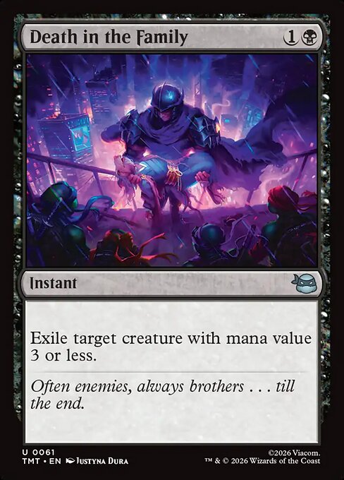 Preview image for the Death in the Family single card for the collectable card game Magic: The Gathering.