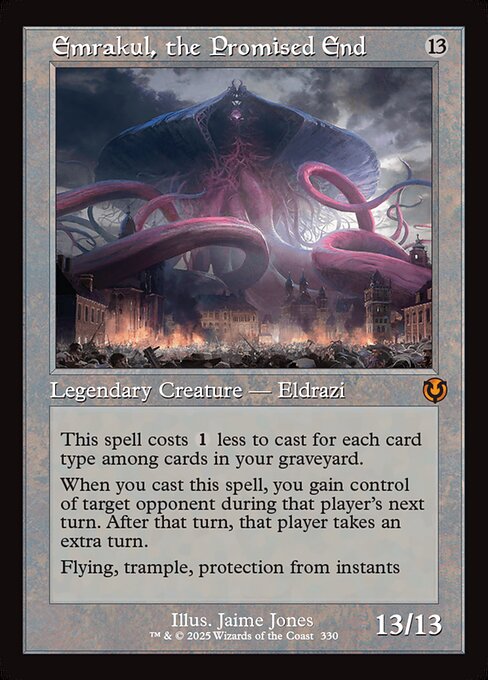 Preview image for the Emrakul, the Promised End single card for the collectable card game Magic: The Gathering.