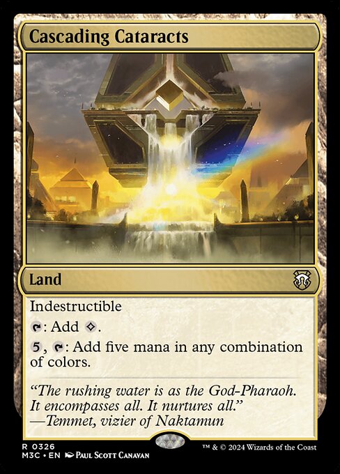 Preview image for the Cascading Cataracts single card for the collectable card game Magic: The Gathering.
