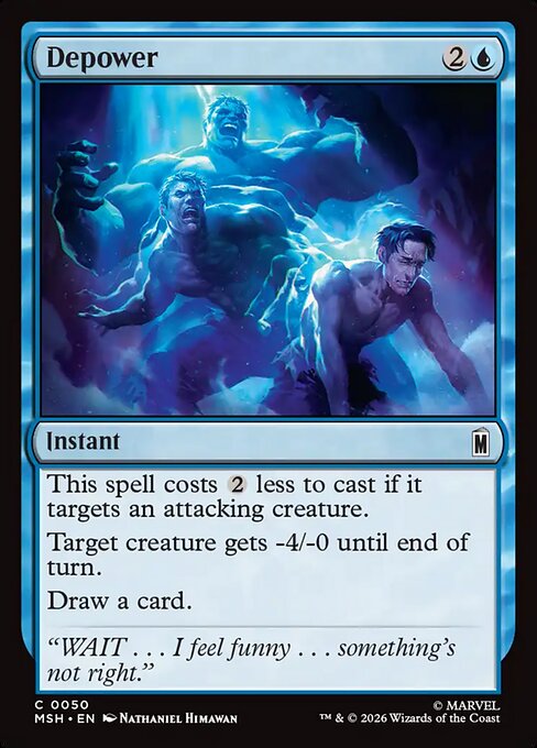 Preview image for the Depower single card for the collectable card game Magic: The Gathering.