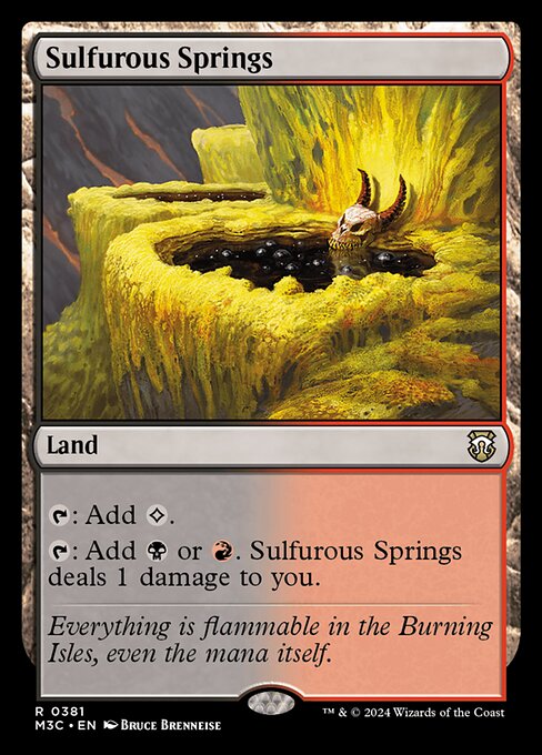 Preview image for the Sulfurous Springs single card for the collectable card game Magic: The Gathering.