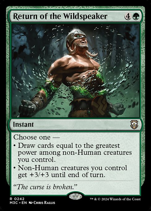 Preview image for the Return of the Wildspeaker single card for the collectable card game Magic: The Gathering.