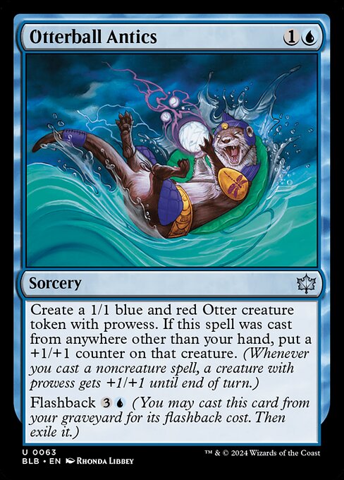 Preview image for the Otterball Antics single card for the collectable card game Magic: The Gathering.