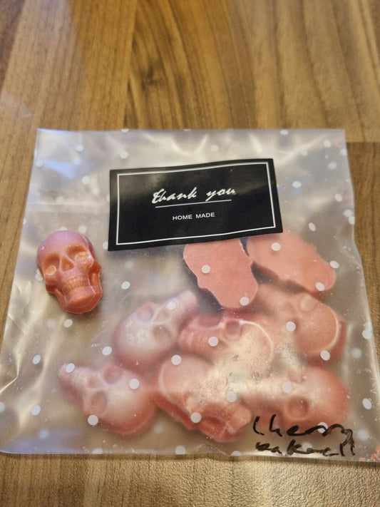 Hand-Made Skull Wax Melts - Cherry Bakewell