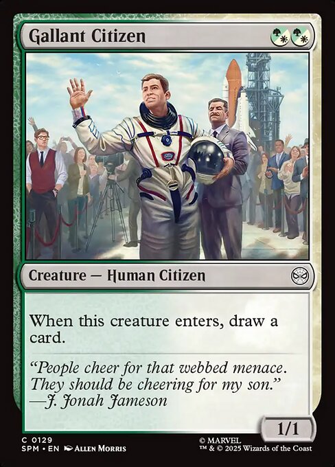 Preview image for the Gallant Citizen single card for the collectable card game Magic: The Gathering.
