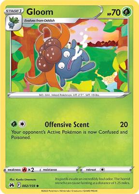 Preview image for the Gloom single card  for the collectable card game Pokemon.