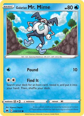 Preview image for the Galarian Mr. Mime single card  for the collectable card game Pokemon.
