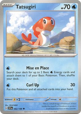 Preview image for the Tatsugiri single card for the collectable card game Pokemon.