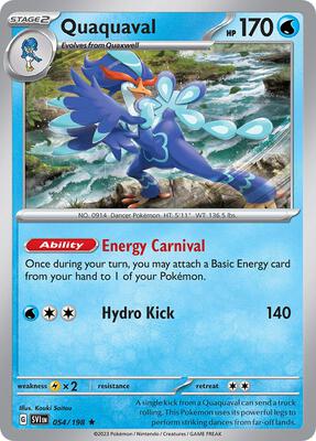 Preview image for the Quaquaval - 054/198 single card for the collectable card game Pokemon.