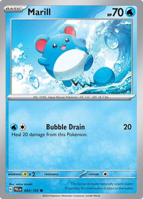 Preview image for the Marill - 044/193 single card  for the collectable card game Pokemon.