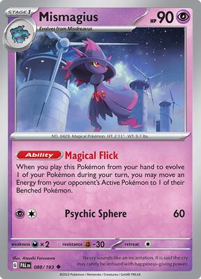 Preview image for the Mismagius - 088/193 single card  for the collectable card game Pokemon.