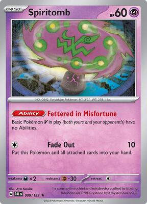 Preview image for the Spiritomb single card for the collectable card game Pokemon.
