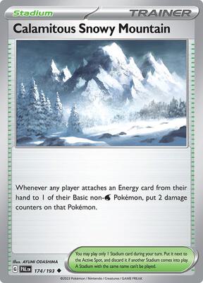 Preview image for the Calamitous Snowy Mountain single card  for the collectable card game Pokemon.