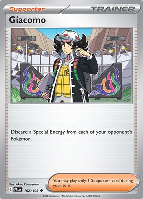 Preview image for the Giacomo single card  for the collectable card game Pokemon.