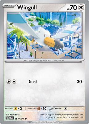 Preview image for the Wingull single card  for the collectable card game Pokemon.