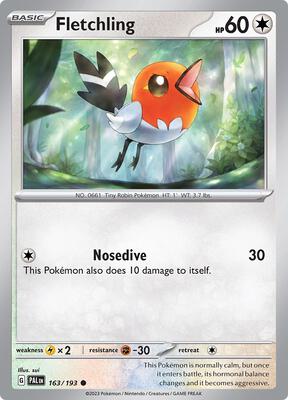 Preview image for the Fletchling single card  for the collectable card game Pokemon.