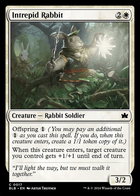 Preview image for the Intrepid Rabbit single card for the collectable card game Magic: The Gathering.