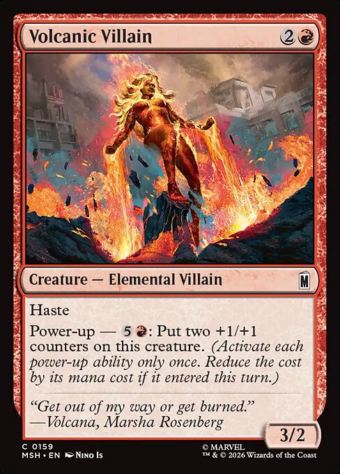 Preview image for the Volcanic Villain single card for the collectable card game Magic: The Gathering.