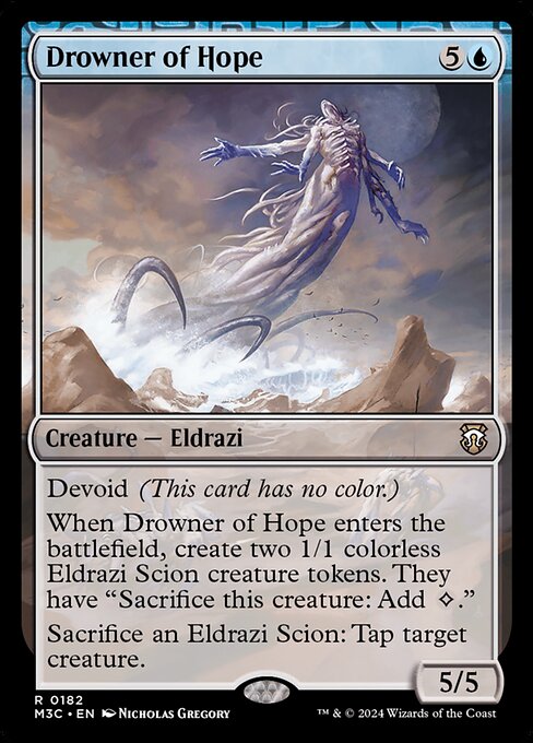 Preview image for the Drowner of Hope single card for the collectable card game Magic: The Gathering.