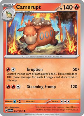 Preview image for the Camerupt single card for the collectable card game Pokemon.