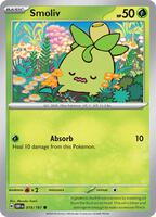 Preview image for the Smoliv single card for the collectable card game Pokemon.