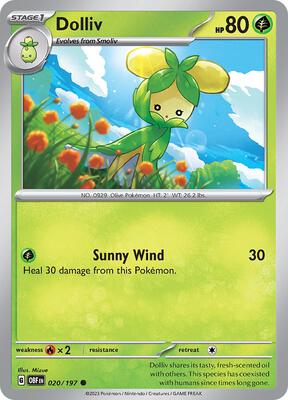 Preview image for the Dolliv single card for the collectable card game Pokemon.