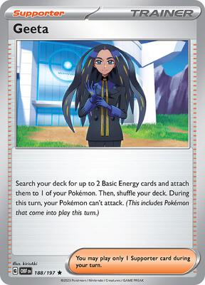Preview image for the Geeta single card for the collectable card game Pokemon.