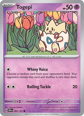 Preview image for the Togepi single card for the collectable card game Pokemon.