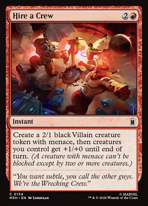 Preview image for the Hire a Crew single card for the collectable card game Magic: The Gathering.