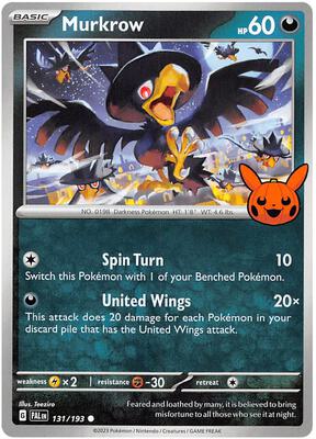 Preview image for the Murkrow single card  for the collectable card game Pokemon.