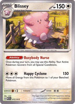 Preview image for the Blissey single card  for the collectable card game Pokemon.