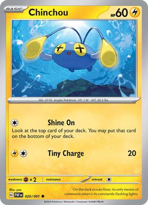 Preview image for the Chinchou single card for the collectable card game Pokemon.