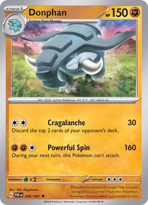 Preview image for the Donphan single card for the collectable card game Pokemon.