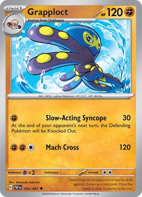 Preview image for the Grapploct single card for the collectable card game Pokemon.