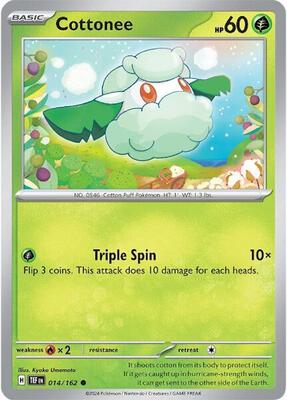 Preview image for the Cottonee single card  for the collectable card game Pokemon.