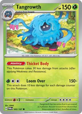 Preview image for the Tangrowth single card  for the collectable card game Pokemon.